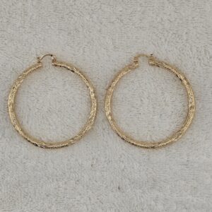 Gold Matte Hoop Earrings